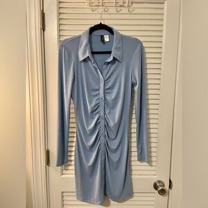 Baby blue, cotton/ribbed body con mini dress. Never worn.